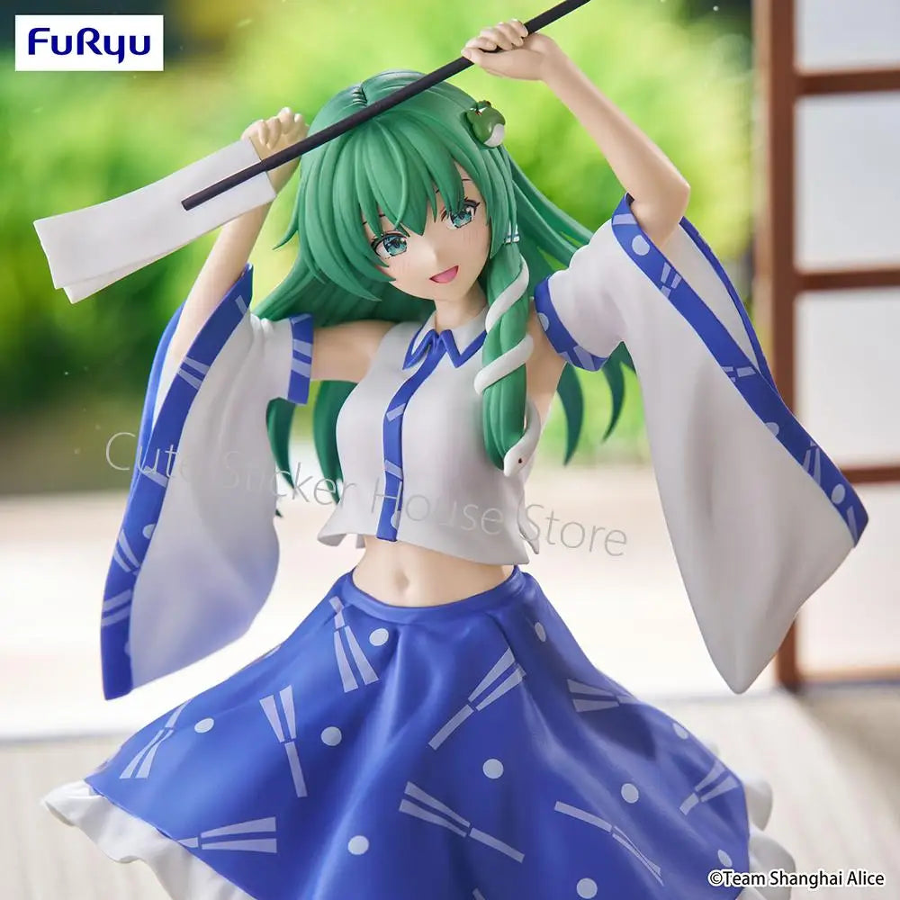 Original Pre-Order Furyu Noodle Stopper Figure Touhou Project Kotiya Sanae Kawaii Anime Cute Girls Figures Collectible Model Toy