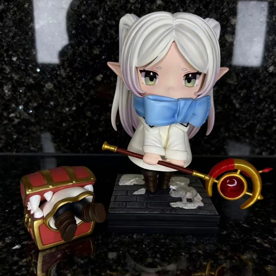 Hot Anime Frieren: Beyond Journey's End Animation Peripheral Hand-made Model Figure Funeral Lillian Kawaii Desk Decor Toy Gifts