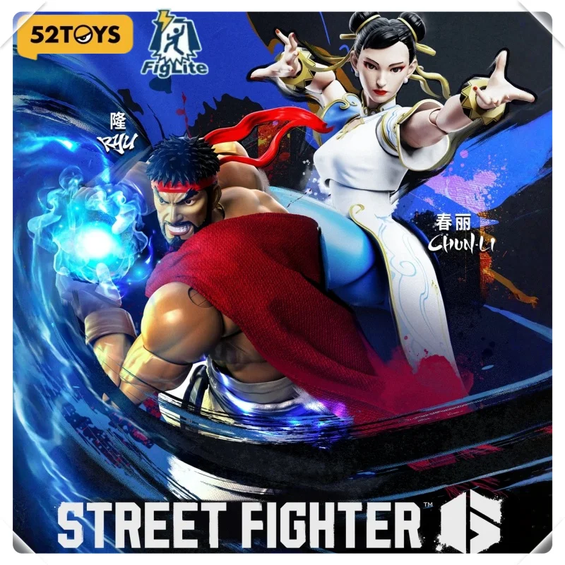 Official 52toys Lightning Dance 1/12 Figlite Street Fighter 6 Chun-Li Ryu Articulated Action Figure PVC Toy Collectibles Gift