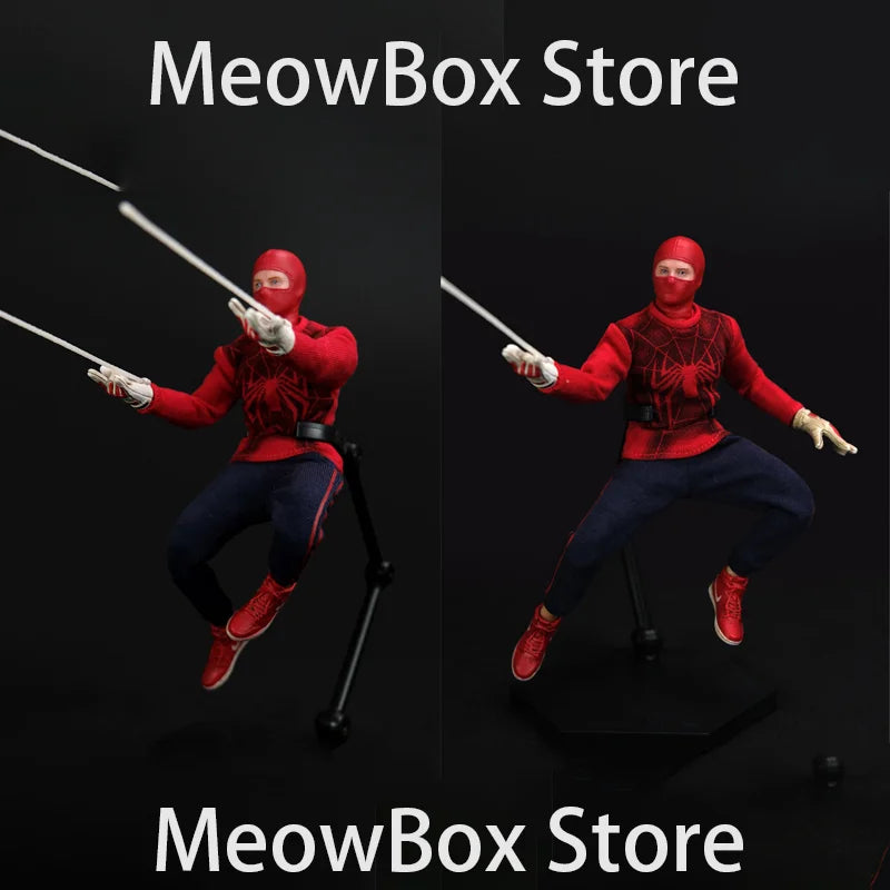 RemadCustom 1/12 Tobey Maguire Spider Print Cloth Wrestler Action Figure Combat Mask Head Replacement 6" Male Soldier Toys