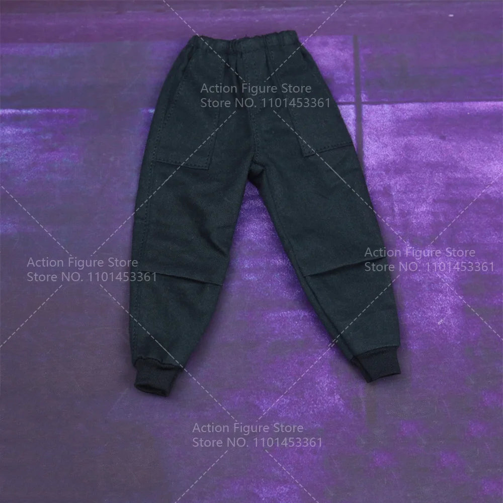 1/6 Scale Male Fashion Long Sleeves Plaid Shirt Jacket Sweatpants Streetwear Multi Pocket Harun Pants for 12" Action Figure Toys