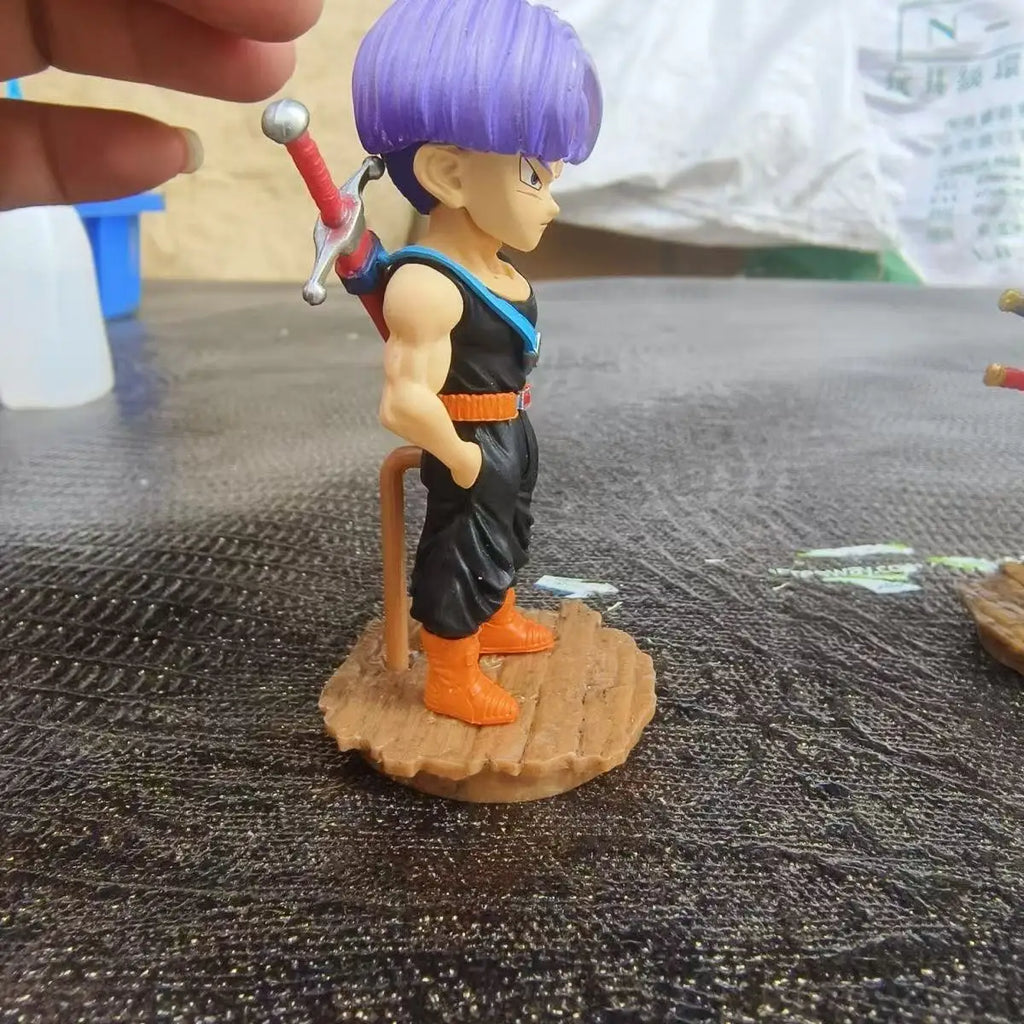Dragon Ball Z 9cm Mini Trunks Figur Stehende Haltung Pvc Modell Statue Puppe Sammlung Dekoration Spielzeug Geschenk