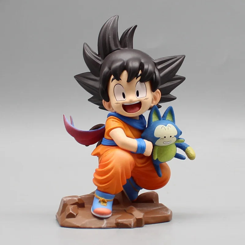 9 cm Dragon Ball Gk Kindheit Sohn Goku Anime Figuren Umarmung Poole Attendant Kawaii Modell Statue Desktop Dekoration Kinder Spielzeug Geschenk