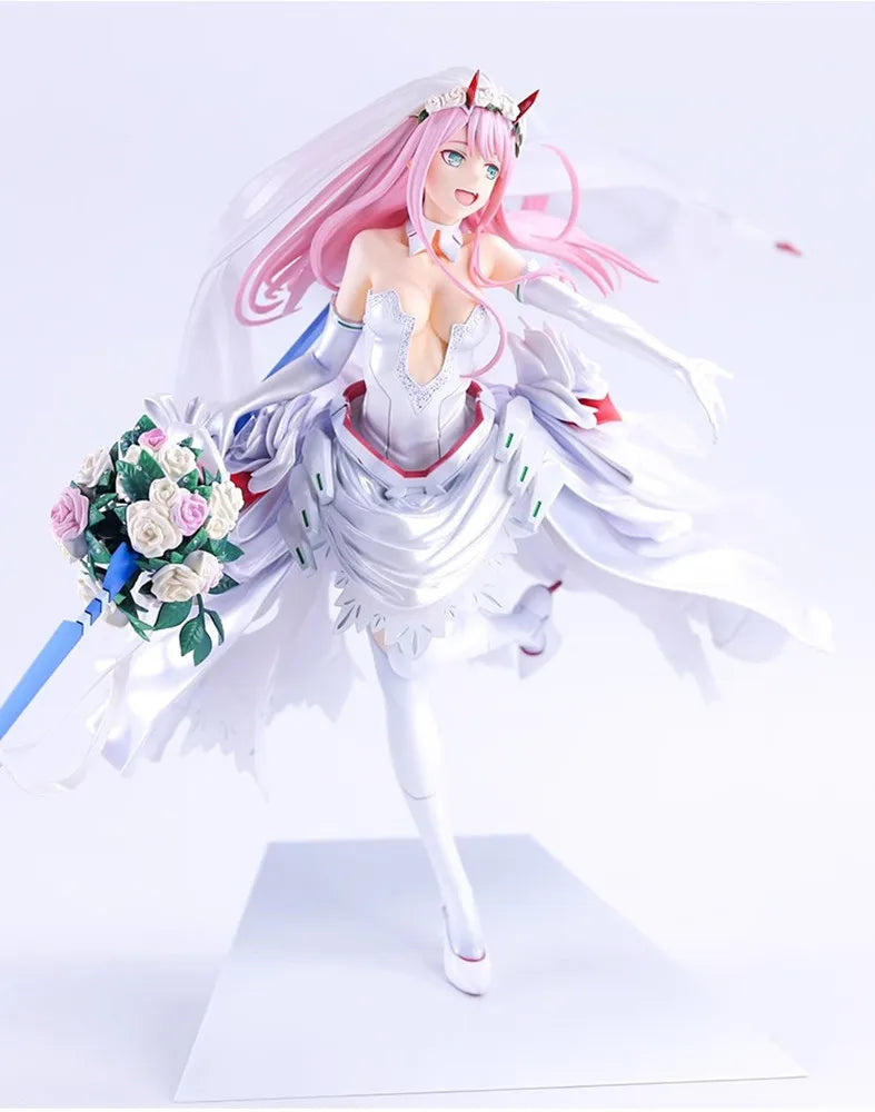 DARLING in the FRANXX Code:002 Zero Two 02 For My Darling Anime Girl PVC Action Figure Toy Collection Wedding Dress Model Doll