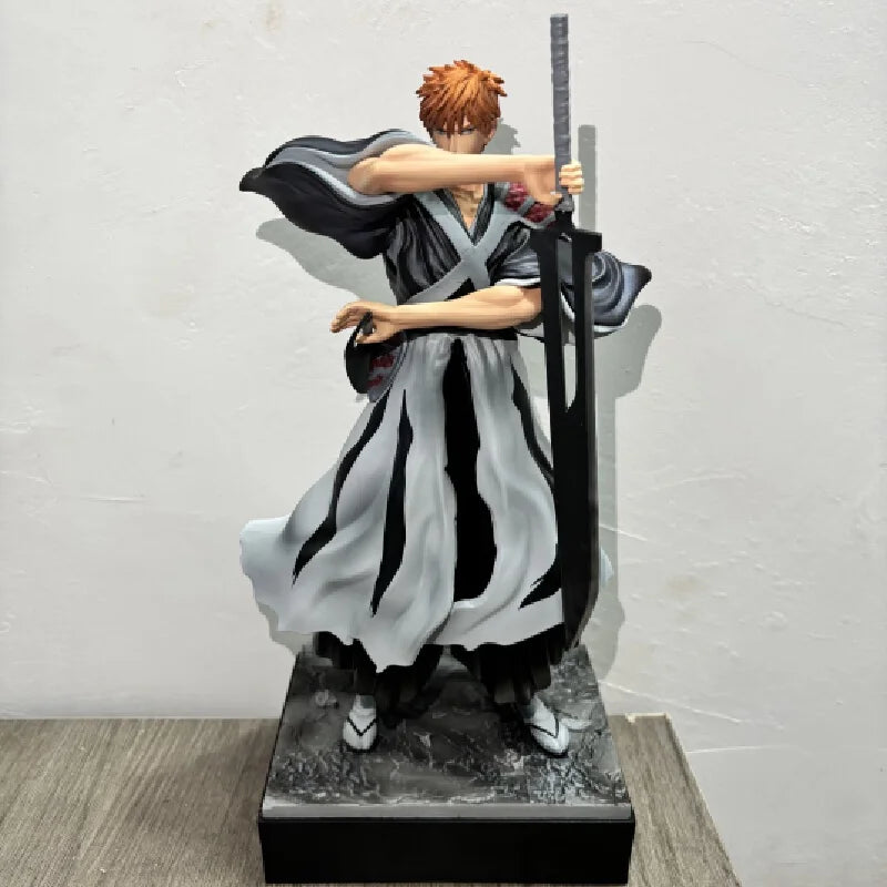 35cm Bleach Ichigo Kurosaki Dual Sword Blood War Gk Statue Anime Collectible Desktop Decoration Figure Gift For Anime Fans Toy