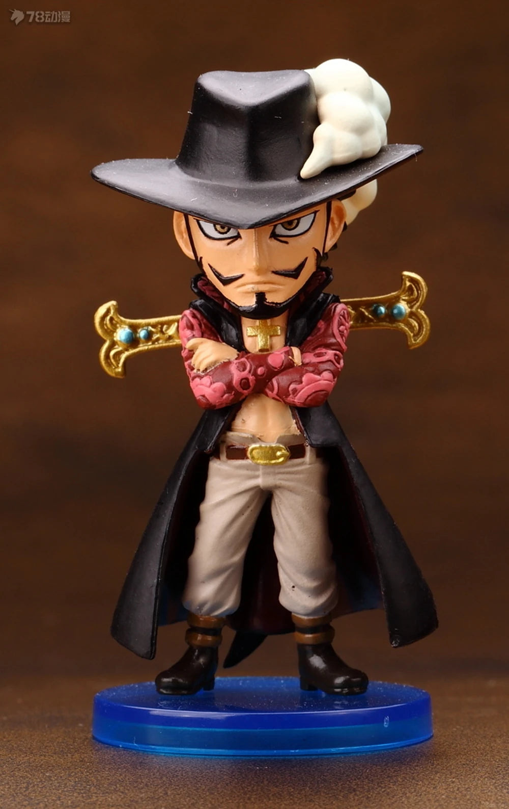 8-teiliges Anime-Figurenset aus One Piece: Oka Shichibukai, Donquixote, Doflamingo, Marshall D. Teach, Dracule, Mihawk und Bartholomew – Modellspielzeug, Geschenk