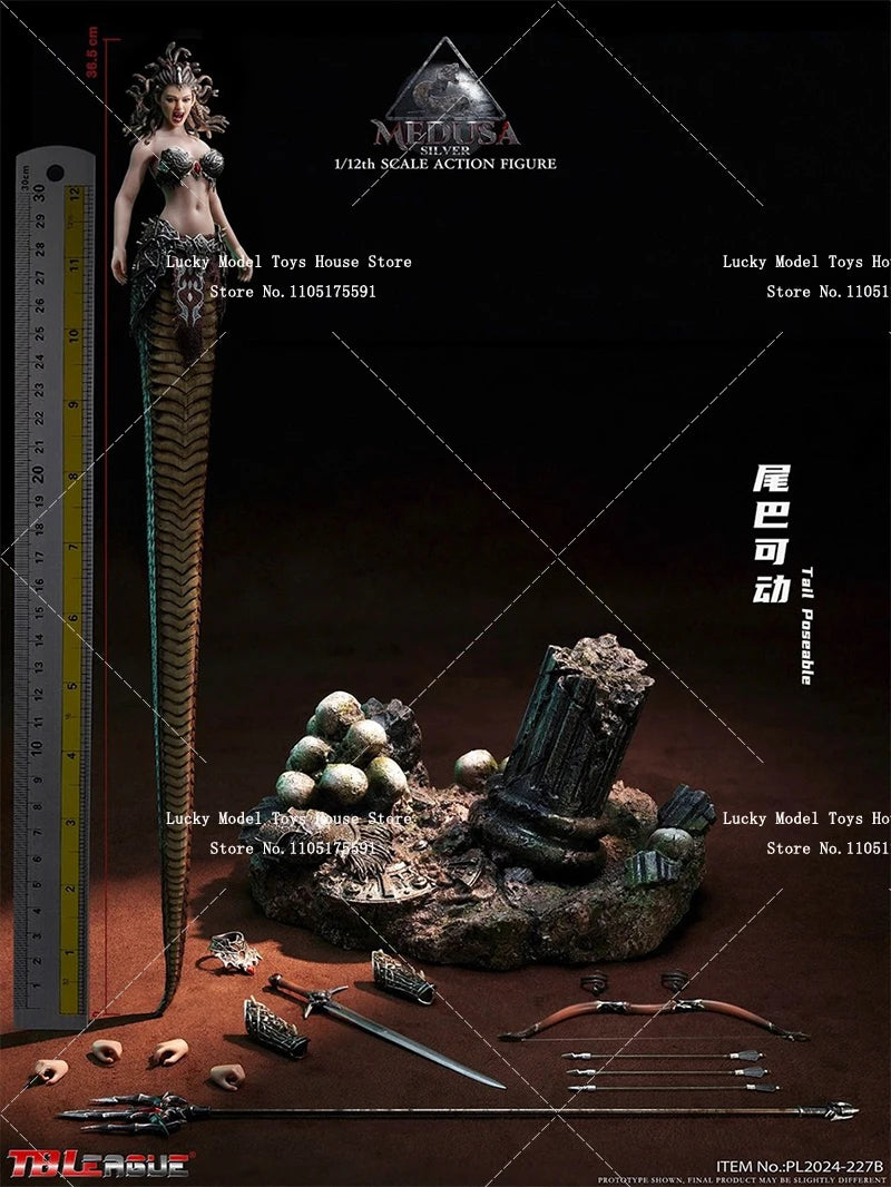 TBLeague PL2024-227 Snake Tail Version 1/12 Medusa Female Monster Action Figure Battle Damaged Platform Ornament 6inch Soldier