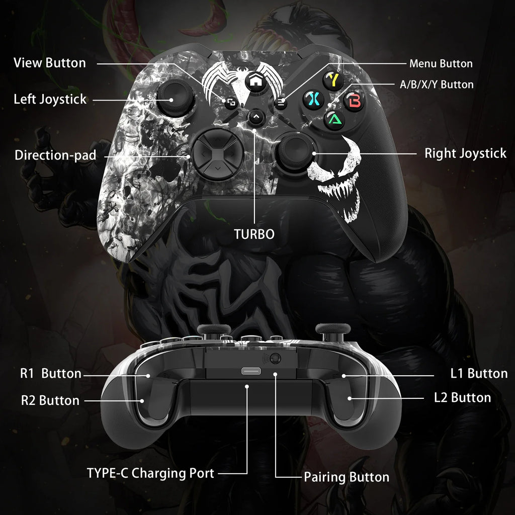 Wifi Wireless Controller For Xbox One Series X/S Pc Gaming Gamepad With 6-Axis Gyro Sensor Dual Vibration Hall Effect Joystick