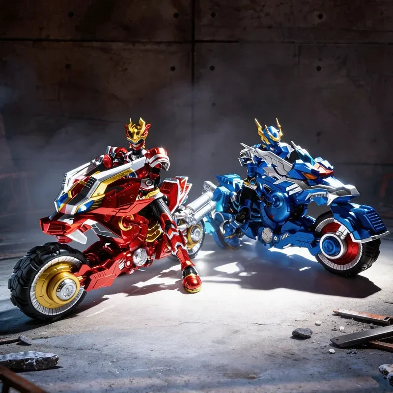Super Beast Armor Huo Linfei Long Jian 1/12 Transformable Mecha Motorcycle Assembly Model Kit LED Action Figures Boys Toy Gifts