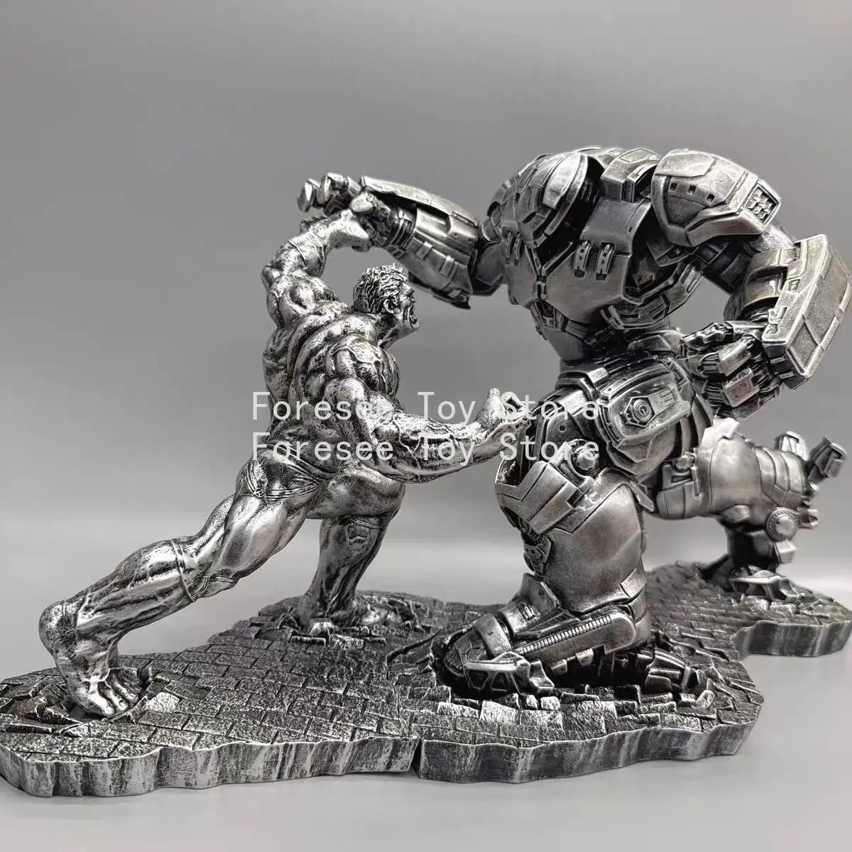 32cm Hulk Vs Hulkbuster Figure Marvel Anime Figures Collection Resin Model Desktop Ornament Decorations Best Gifts for Children