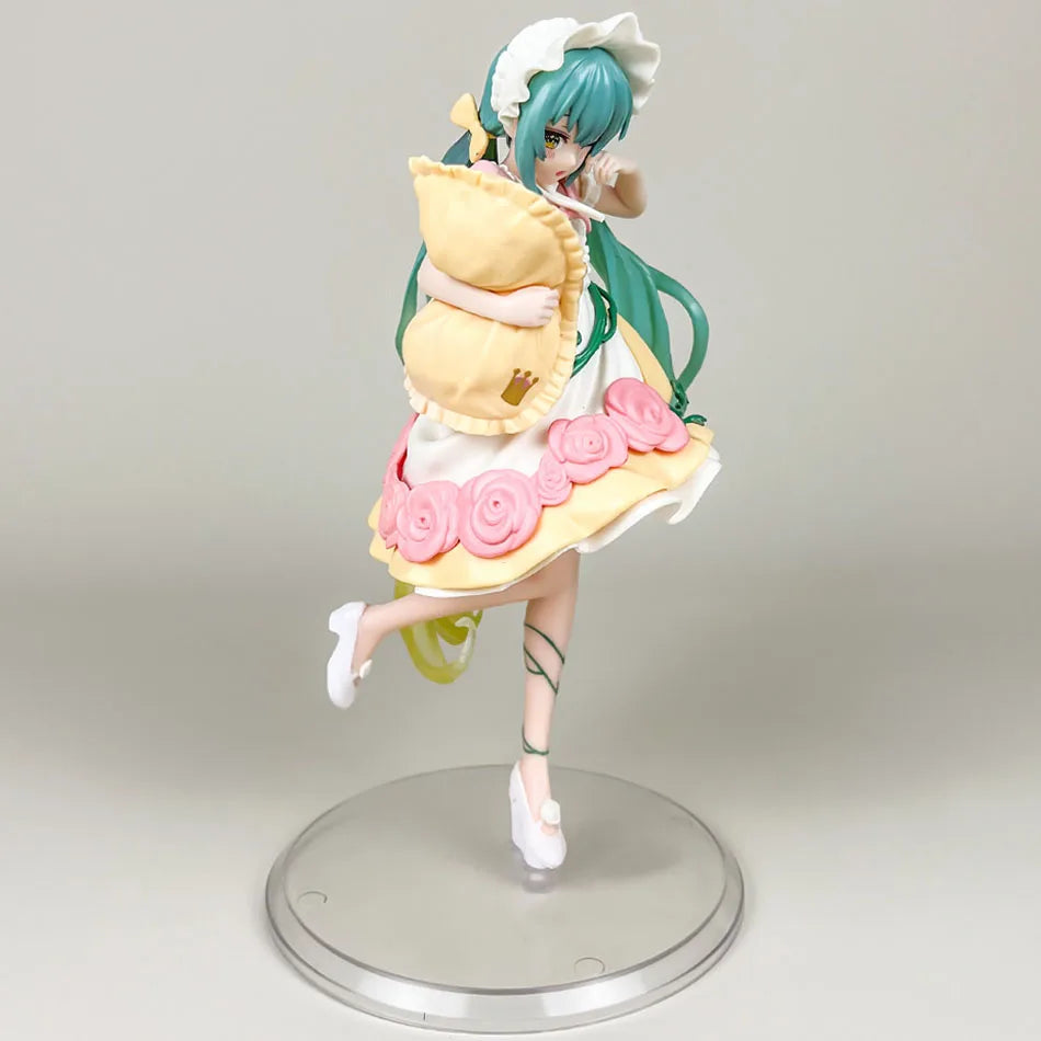 Anime Hatsune Miku X Cinnamoroll Figure Fairy Mirror Sleeping Beauty Figures Car Ornaments PVC Model children Toy Birthday Gifts
