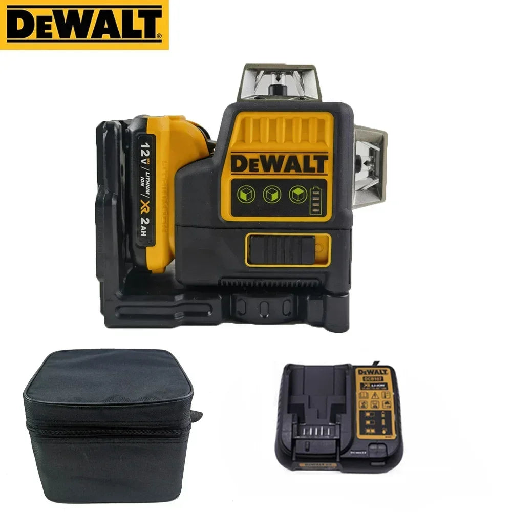 Dewalt DW089LG 3 Sides*360 Degree Vertical 12V Lithium Battery 12 Lines Laser Level Horizontal Green Light Level Meter Outdoor