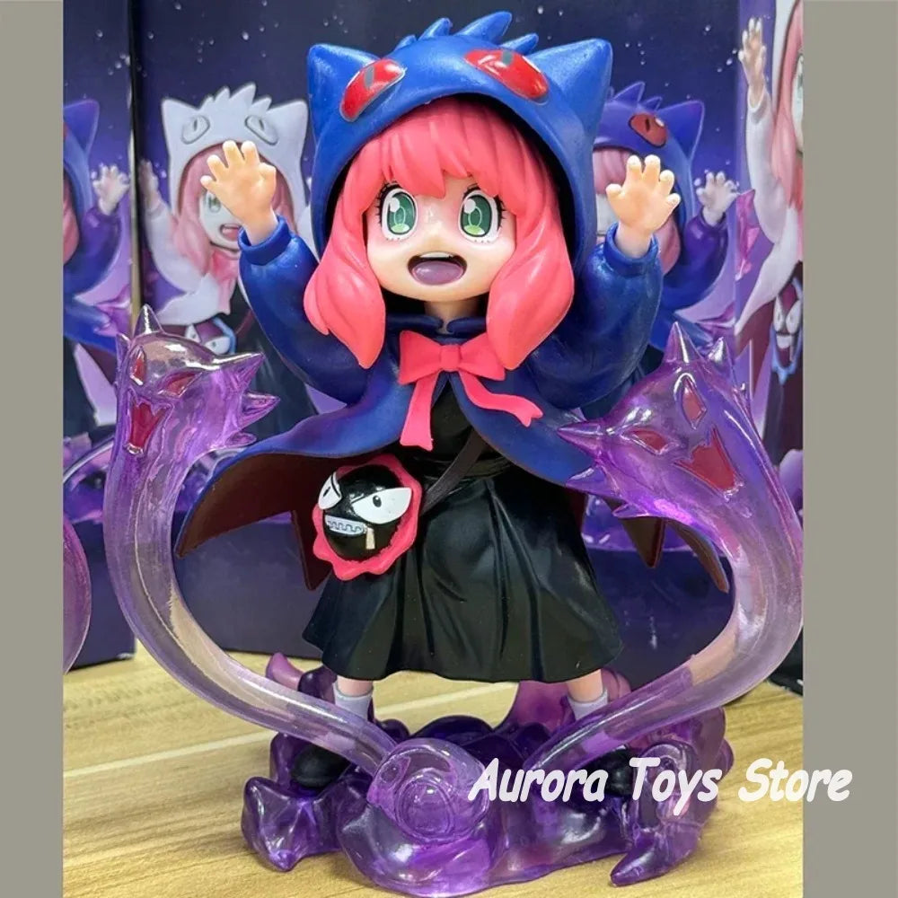 16cm/6.3in Anime Spy Family Figure Anya Forger Cos Gengar Action Figures PVC Collectible Statue Model Toy Gifts
