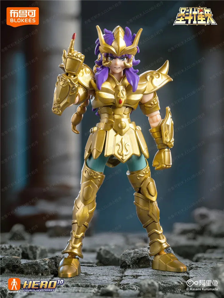 Blokees Saint Seiya Galaxy Version 1-2 Gold Cloth Aiolos Shura Ikki Shun Camus Hoyoga Dohko Milo Shiryu Movable Model Figures