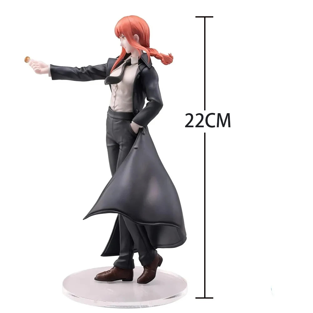 Anime Chainsaw Figur Makima Actionfigur Denji Makima Figur PVC Modell Spielzeug Cartoon Ornamente Statuen Mädchen Geburtstagsgeschenke