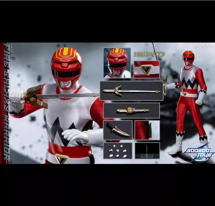 In Stock Originate Soosootoys SST074 Gaoranger/Hurricane/Ginga/Goren Red Movable  Model Toys Hyakujuu Sentai Gaoranger 1/6 SCALE
