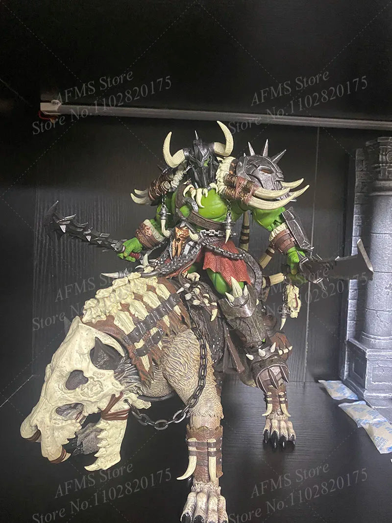 D20 Studio 37Cm 1/12 Scale Collectible Figure Wolf Orc Mounts Giant Wolf Mount White Bone Movable Wolf For 6" 7 "Action Figure