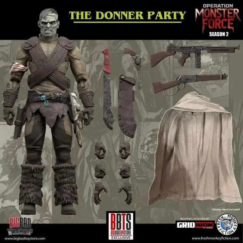 Genuine 16cm Fresh Monkey 1/12 Monster Force Season 2 Sleepwalker Customized Donner 6 Inch Collectible Model Toy Action Figure