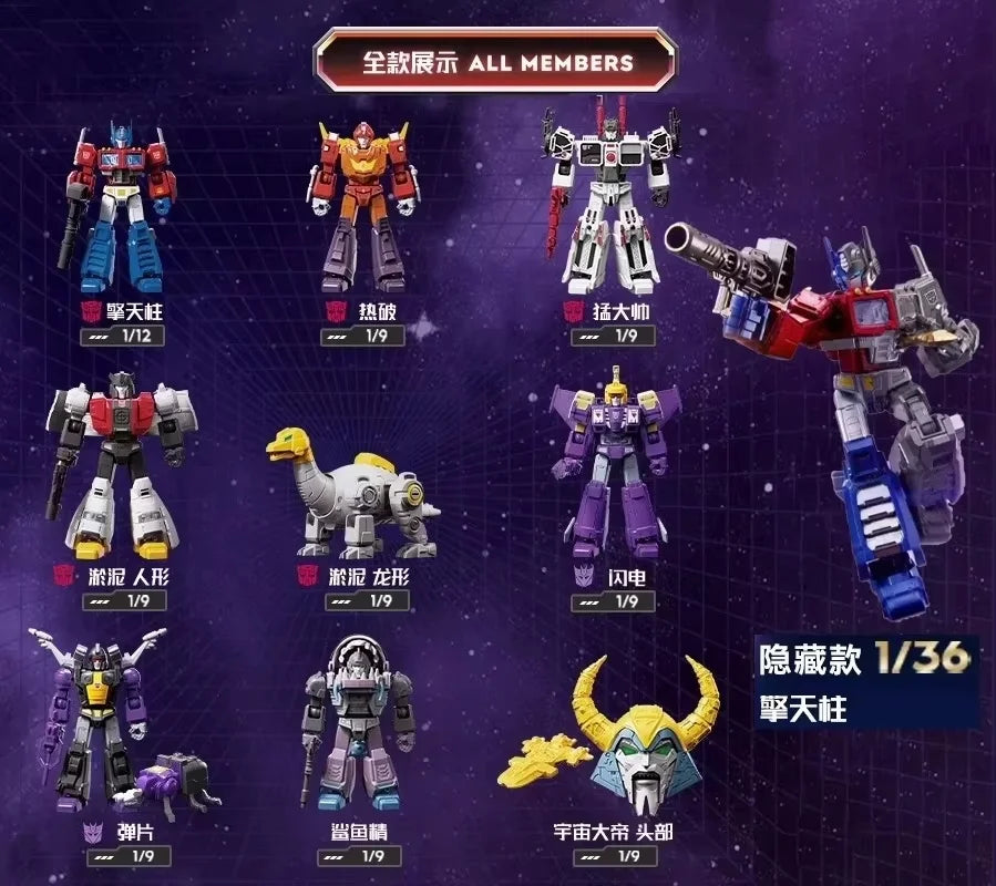 Blokee Transformation Unicron Galaxy Vol 8 Action Figures Blind Box Blitzwing Hot Rod Metroplex Sludge Dinobot Car Boy Gift