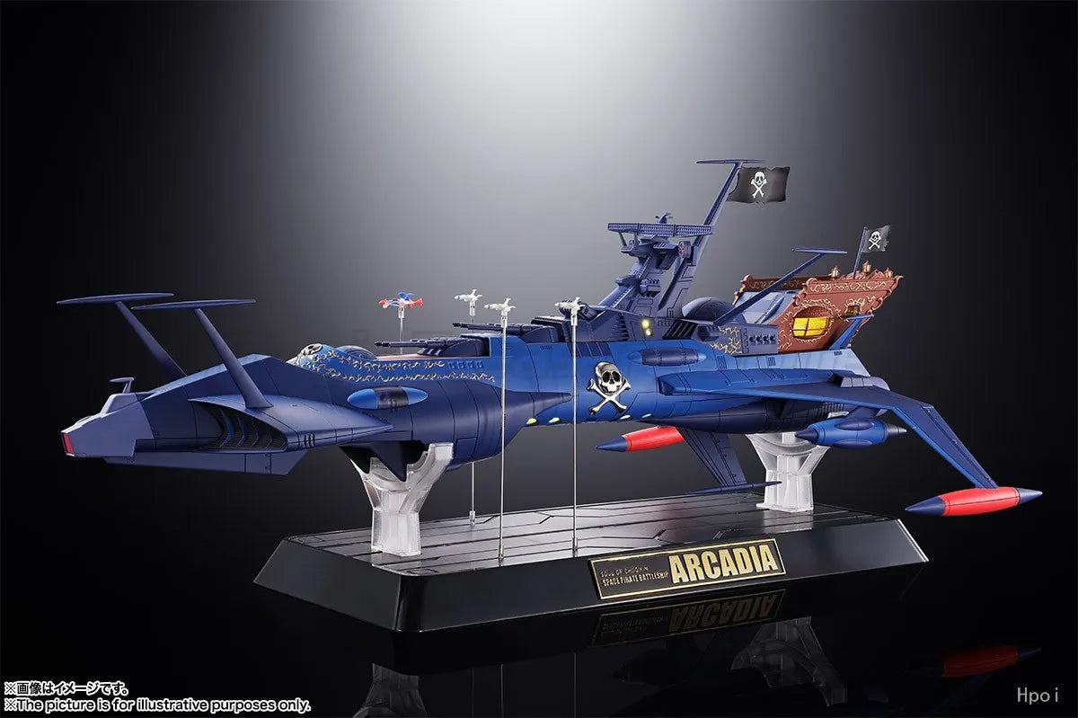 【MT】Original BANDAI SPIRITS Soul of Chogokin GX-93 Space Pirate Captain Harlock DeathShadow Action Figure Toy Model Collection