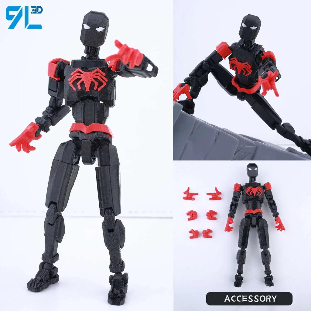 Фигурки на Venom Spider-Man Lucky13 Dummy13 - 3D принтиран манекен T13 с многочленен механизъм за промяна на формата, аниме, колекционерски играчки