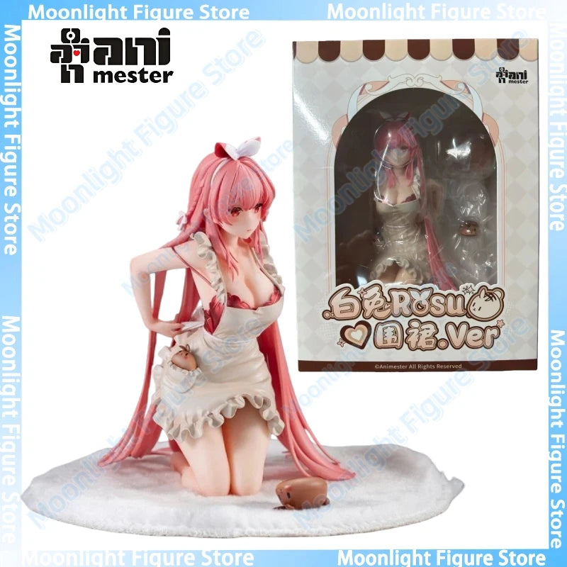 In Stock AniMester White Rabbit Rosu -Apron Ver. 1/7 Desktop Cute Doll Anime Action Figure Toy Gift Model Collection