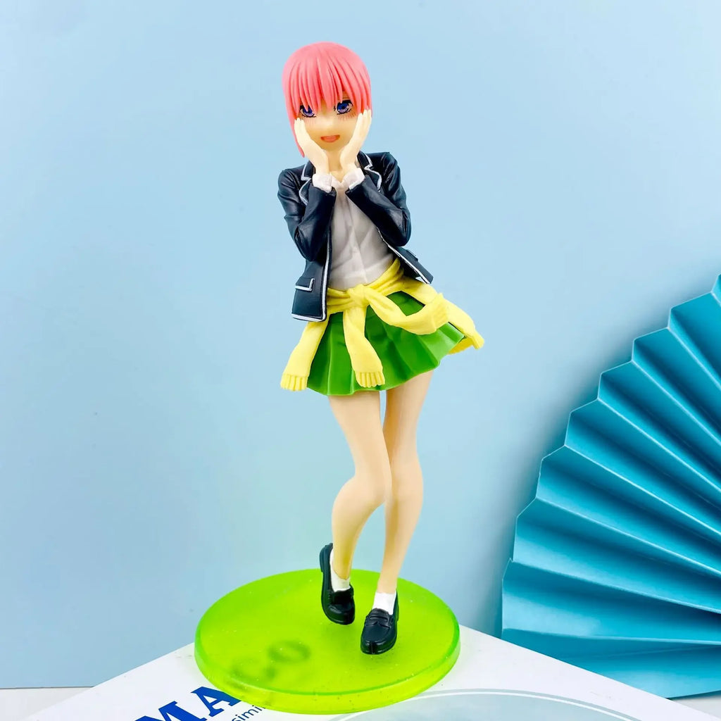 The Quintessential Quintuplets Anime Figures Nakano Ichika Nino Itsuki School Uniform Standing Static Collection 20CM PVC Toy