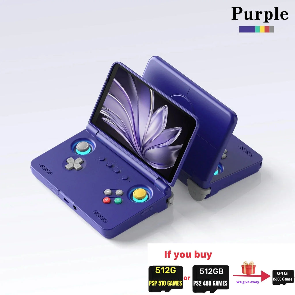 Retroid Pocket Flip2 Retro Handheld Game Console Video Game Consoles SD865 Android13 5000mAh 5.5”1080p OLED WIFI6 512G PSP PS2