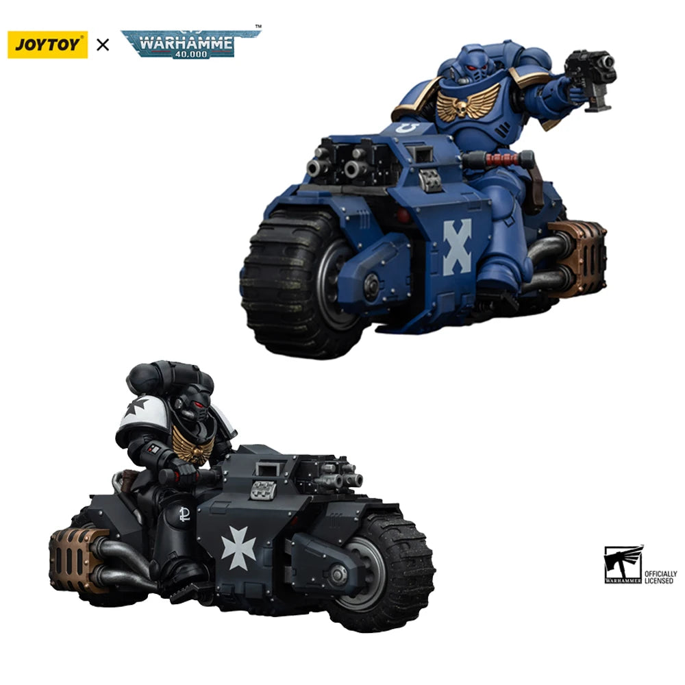 JOYTOY Warhammer 40K Action Figure Space Marines Ultramarines Outriders Brother Catonus Black Templars Brother Valtus Model Toys