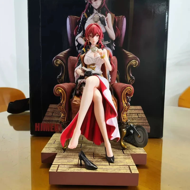 New Honkai Star Rail Himeko Anime Figure Gk Statue Sofa Sitting Pose Desktop Decoration Collectible Pvc Model Collection