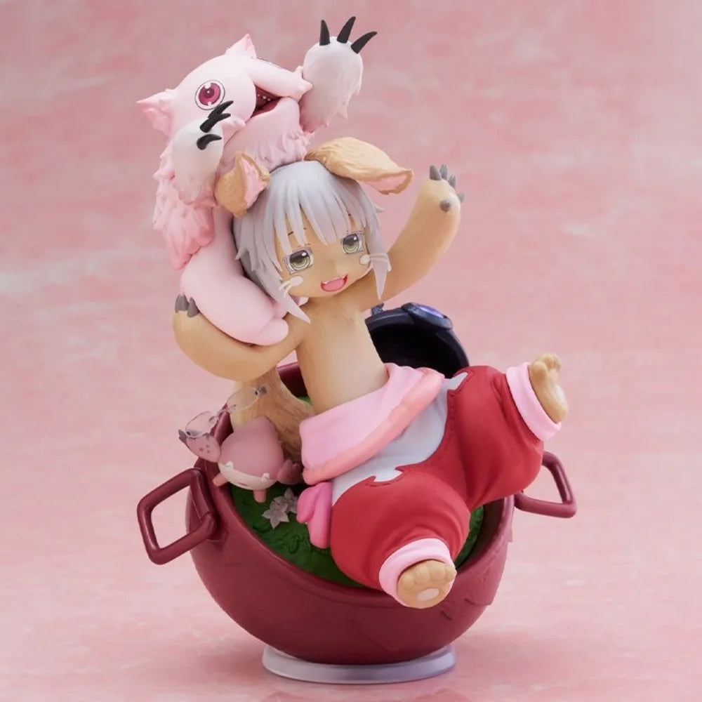 Оригинална фигурка на Nanachi AMP Made in Abyss Златният град на парещото слънце, аниме Kwaii Q версия. Екшън фигурка, играчка кукла.