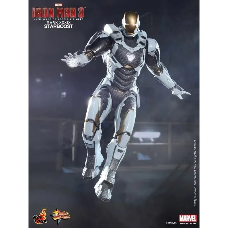 Original Hot Toys MARVEL MMS214 Iron Man 3 Iron Man MK39 STARBOOST Anime Figure Collection Model Toys