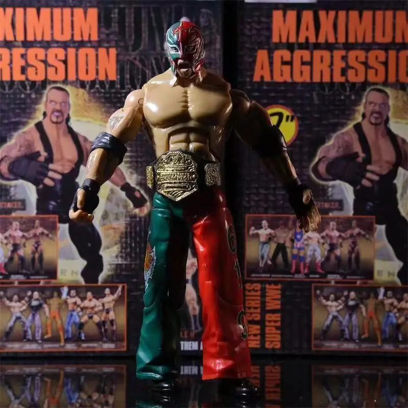 Wrestlemania WWE Action Figures Set - John Cena the Undertaker Rey Mysterio PVC Statue Models Collectible Toys for Boys