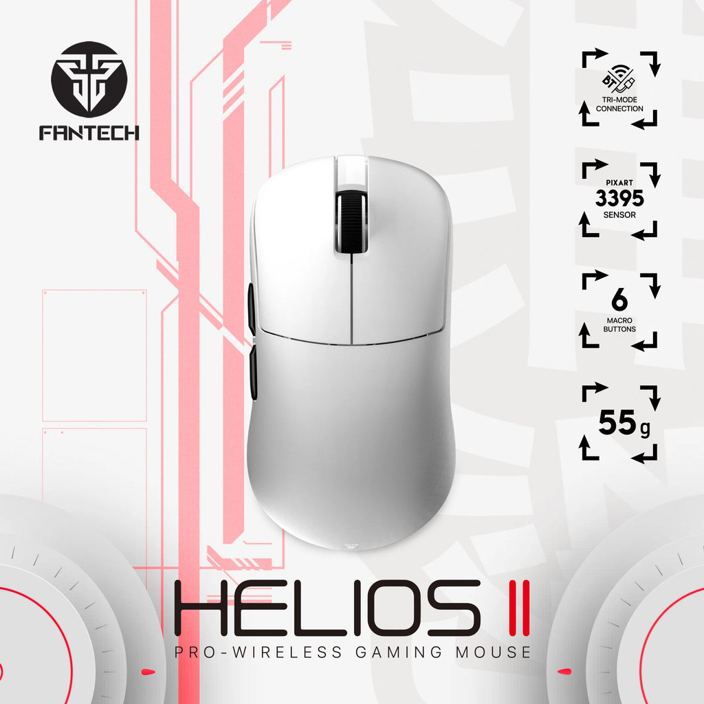 FANTECH HELIOS II XD3v3 Drahtlose und Verdrahtete Gaming Maus PAM3395 TTC Gold Schalter 26000DPI Optische Maus 55g Mäuse für Gamer Maus
