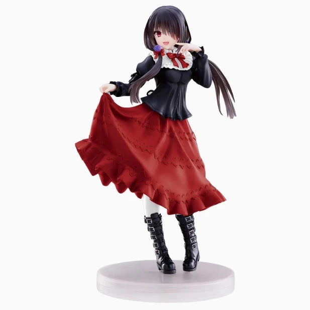 Neue DATE A LIVE Tokisaki Kurumi Anime-Figur, süßes Mädchen-Modellspielzeug aus PVC, schwarzes Kleid, zum Anziehen, stehendes Modellauto-Modell, Ornamente, Spielzeug