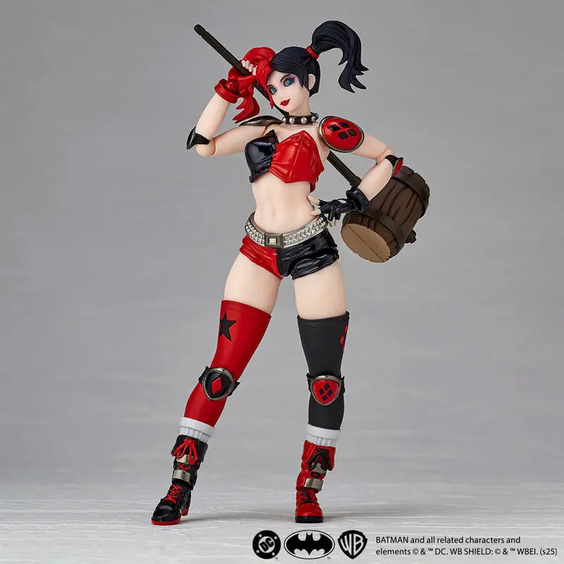 Kaiyodo Harleen Quinzel Action Figure Amazing Yamaguchi Justice League Bw Limited With Bonus Replacement Face In Stock