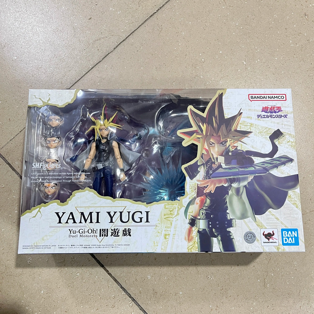 Original BANDAI S.H.Figuarts Yami Yugi Yu-Gi-Oh! Duel Monsters Anime Figure Toys PVC Model Collection