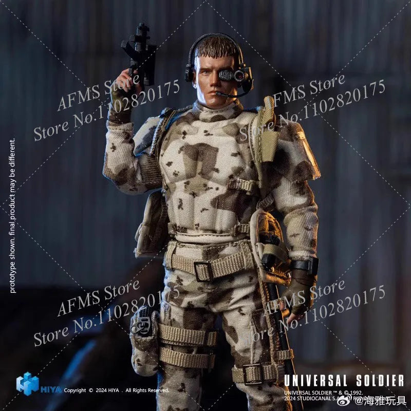 Hiya 1/12 Scale Collectible Figure Universal Soldier Andrew Scott Camouflage Combat Suit Version 6Inch Men Soldier Action Figure