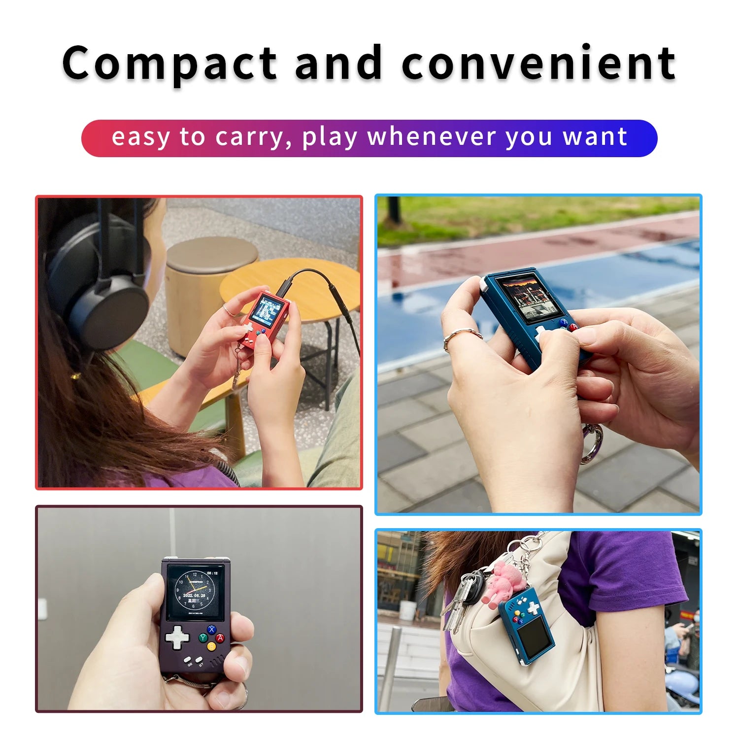 ANBERNIC G Nano Handheld Game Console Portable Retro Video Games Consoles Hand Held Aluminum Alloy CNC Music Player 1.54Inch IPS