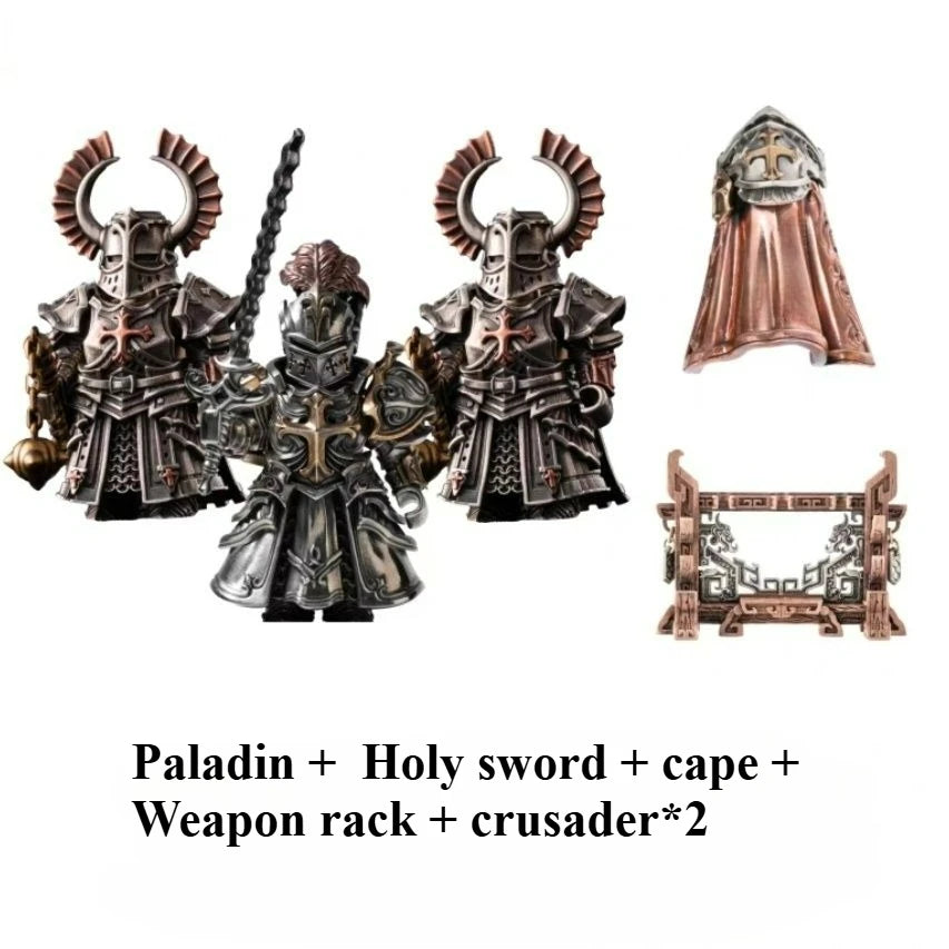 Paladin Crusaders Magnetic Detachable Metal Desktop Figurine Small Gifts Souvenirs Collectible Crusader Knight for Office Decor