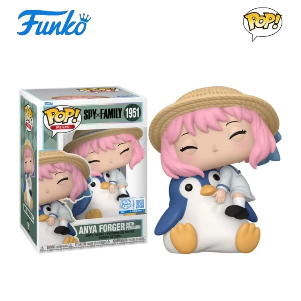 Funko Pop Spyx Family Anya Forger With Penguin #1951 Vinyl Figure Model Toy Limited Edition Statue Doll Action Figures Kids Gift