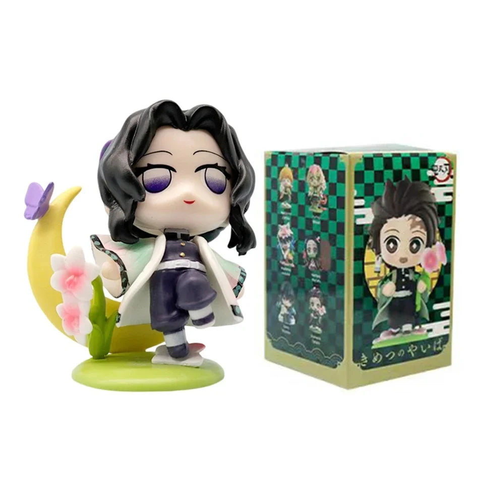 12 Styles Demon Slayer Anime Figure Set Q Version PVC Collectible Model Toy for Kids Adults Anime Fans Gift