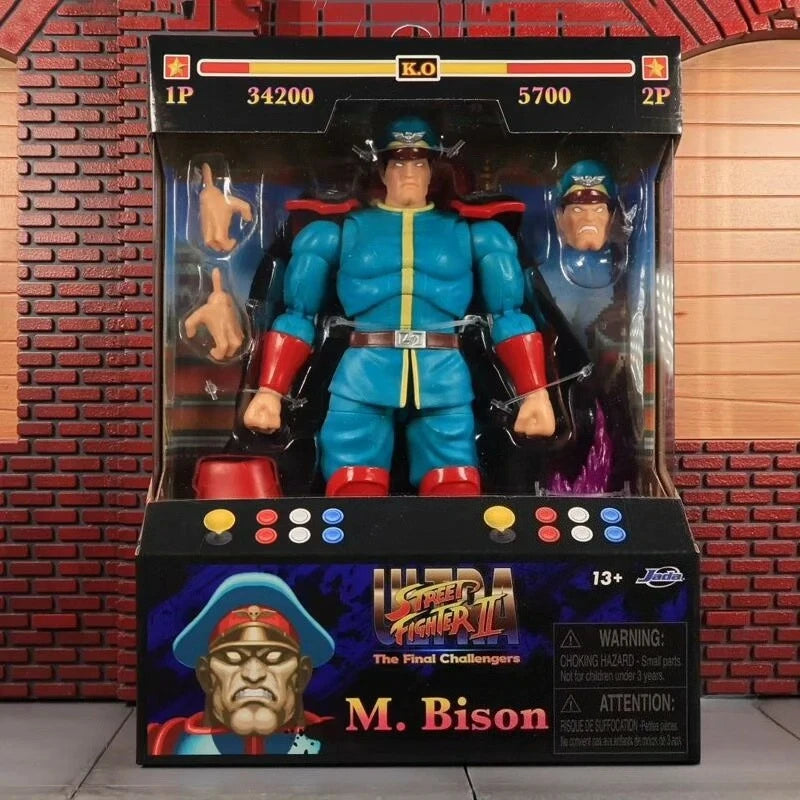 Jada Ultra Street Fighter II M. Bison Fei Long 1/12 Action Figure The Final Challengers Joints Movable Dolls Collectible Toys