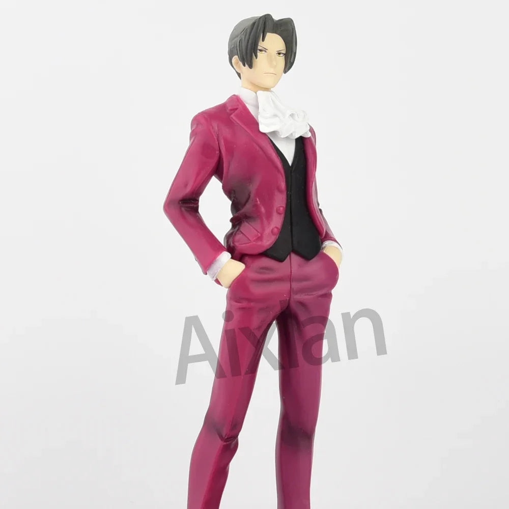 Aixlan 16 cm Anime-Figur Miles Edgeworth PVC-Actionfigur Gregory Edgeworth Figur Sammlermodell Spielzeug Kindergeschenk NZCP