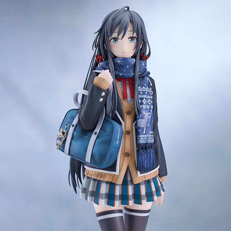 Love Story Scarf Yukino Anime Action Figure Standing Pose Car Decoration Kimono School Uniform Bishoujo Model Toy Festival Gifts