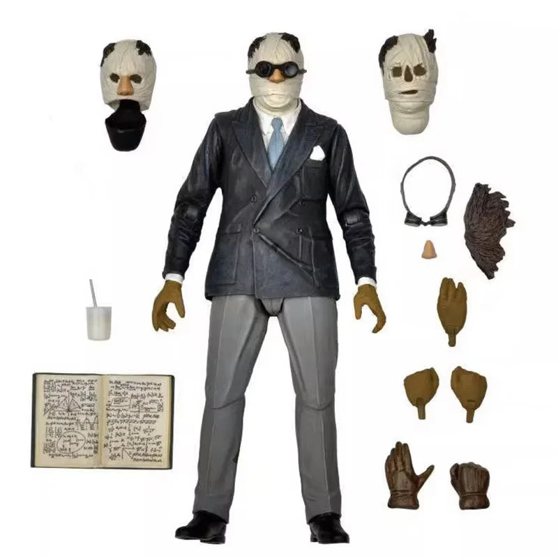 Universal Monsters The Invisible Man Action Figure NECA 04818 Figuras Manga Figurine Toys 7-Inch Movable Model Doll Original