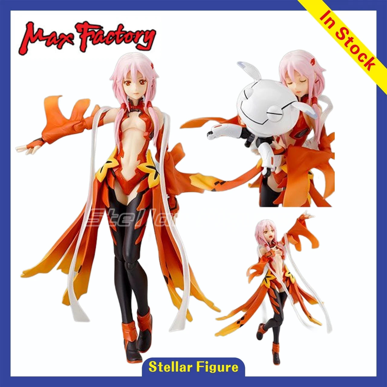 【SF】In Stock Original Max Factory GSC Figma143 GUILTY CROWN Yuzuriha Inori Figures Model Anime Collection