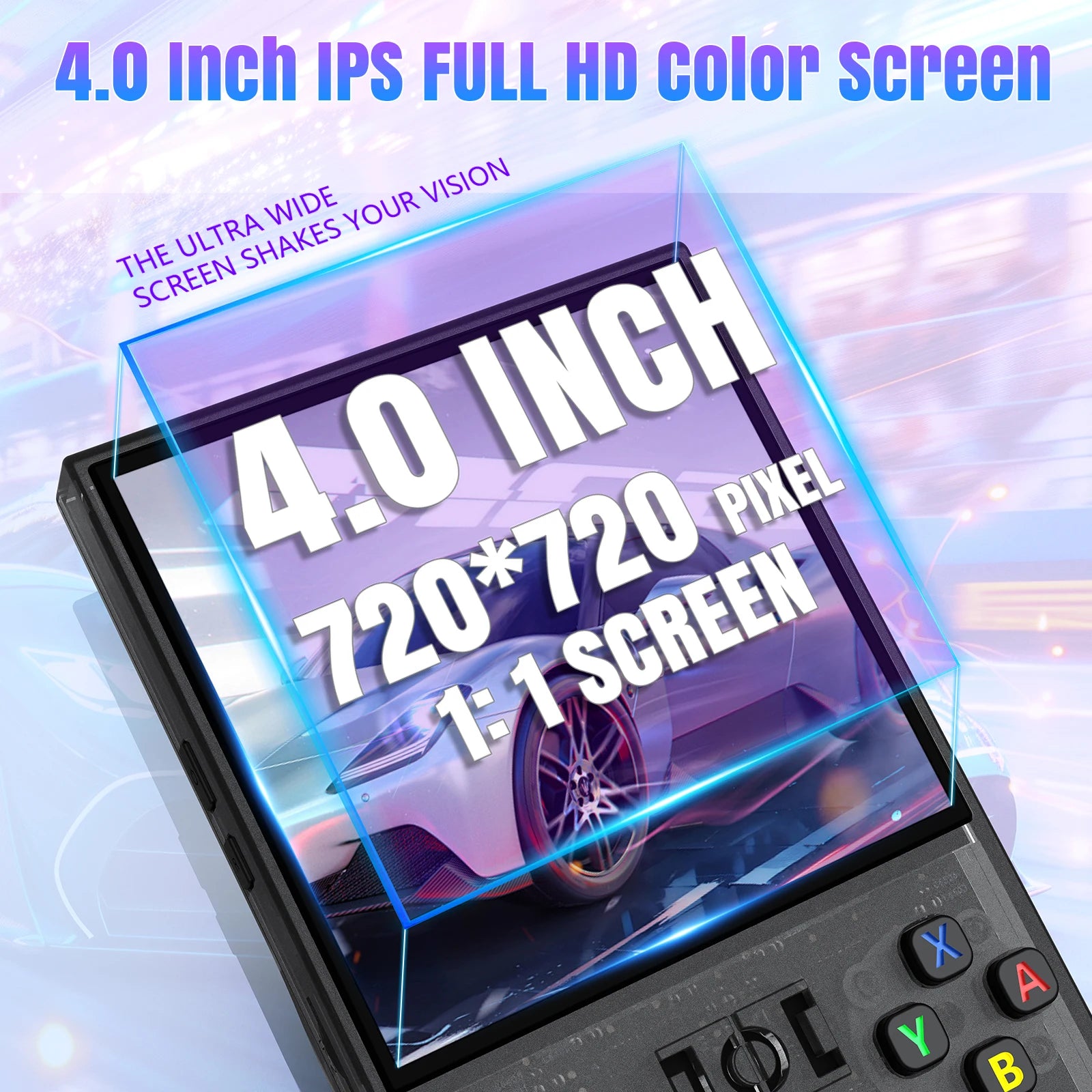Open Source R36Max Newest Handheld Game Console Portable Hand Held 4.0-in 4k HD IPS Screen Large Battery