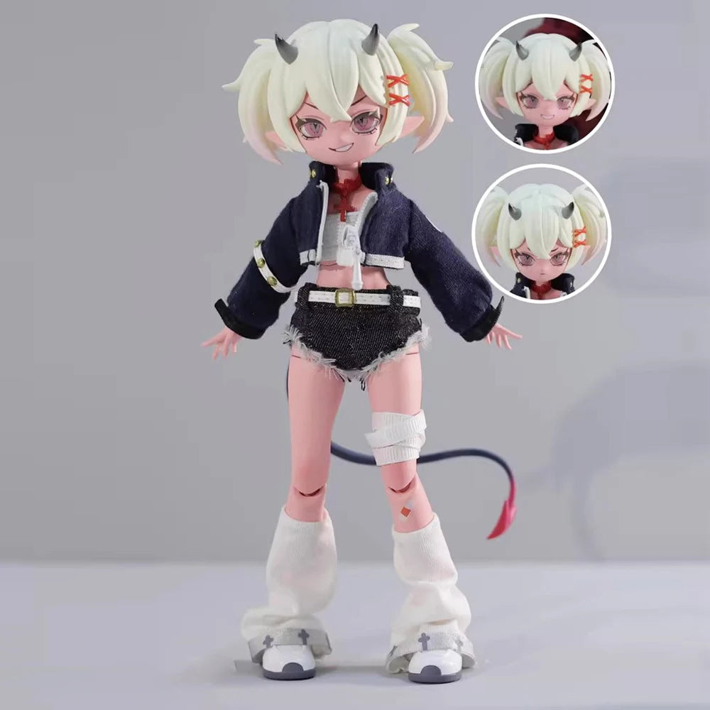 In Stock Genuine Devil'S Horns Blind Box 1/8 Movable Doll Ornament Creative Trendy Toy Exquisite Doll Boys Girls Gifts
