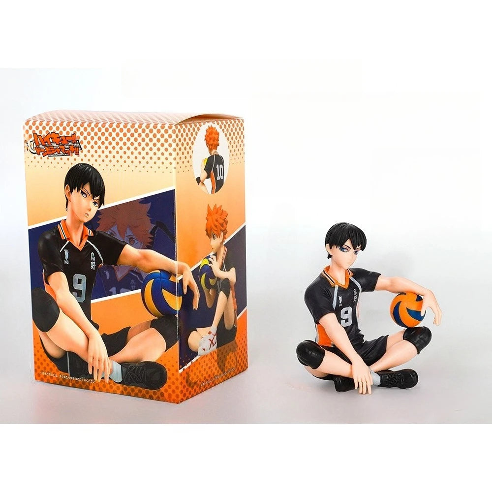 Anime Haikyuu Hinata Shoyo Kageyama Tobio Action Figures Sitting Pose PVC Model Volleyball Desktop Ornaments Collection Gift